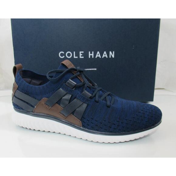 Men's Cole Haan Grand Motion Woven Stitchlite Sneakers Shoes Navy Ink Size 8.5 - Picture 1 of 9